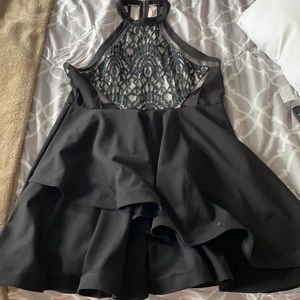 black and lace cocktail/homecoming dress.